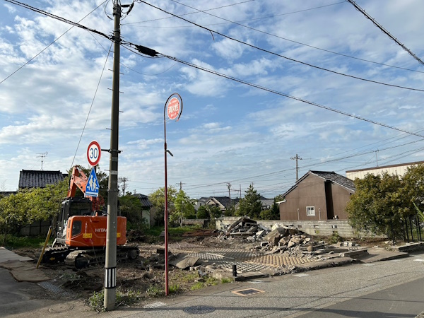 富山市の建物を解体工事した後。